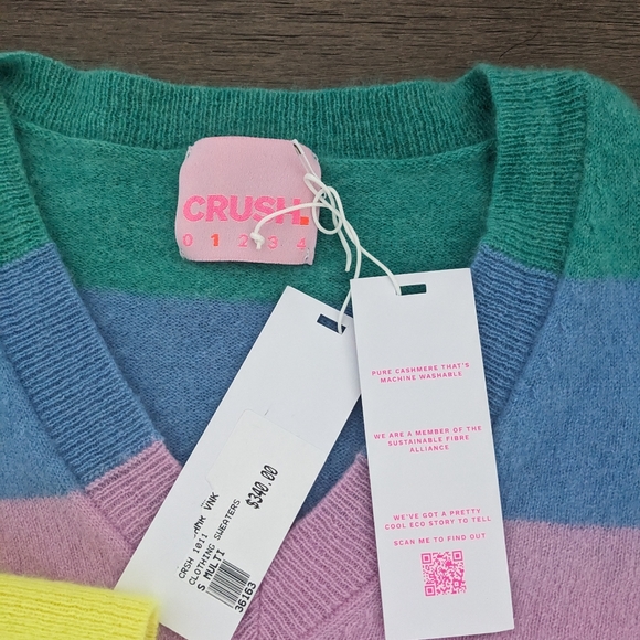 Crush Cashmere Malibu Rainbow Stripe Sweater - Picture 4 of 7